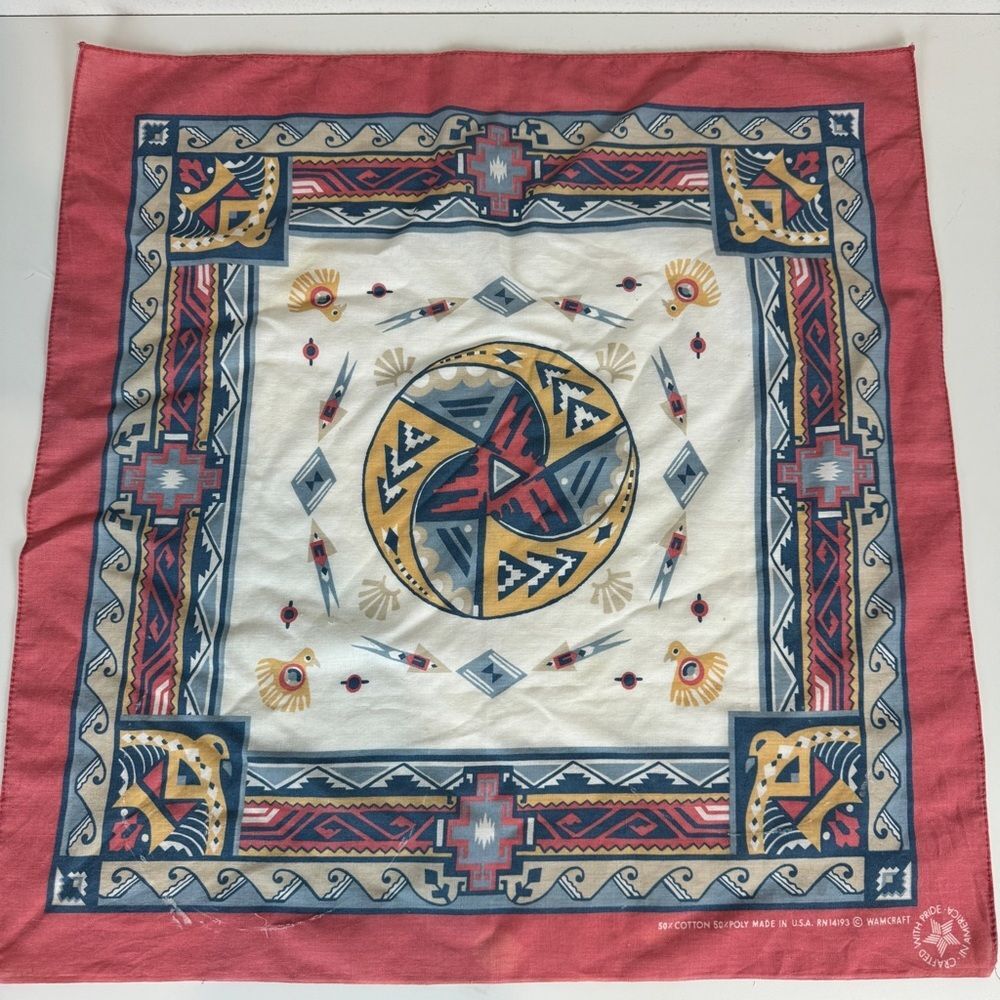 Vintage Wamcraft Southwestern Print Bandana 90s